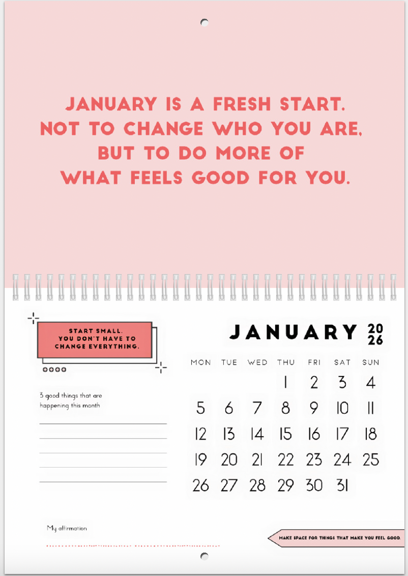 Feel good club 2026 calendar