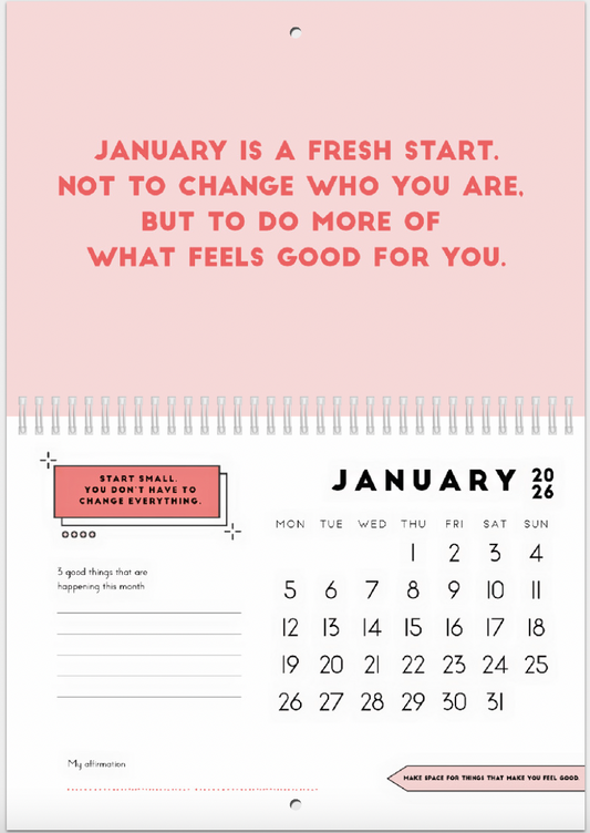 Feel good club 2026 calendar