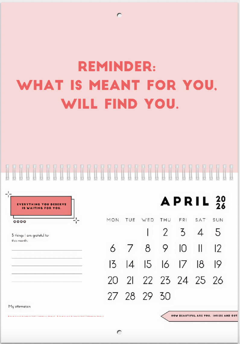 Feel good club 2026 calendar