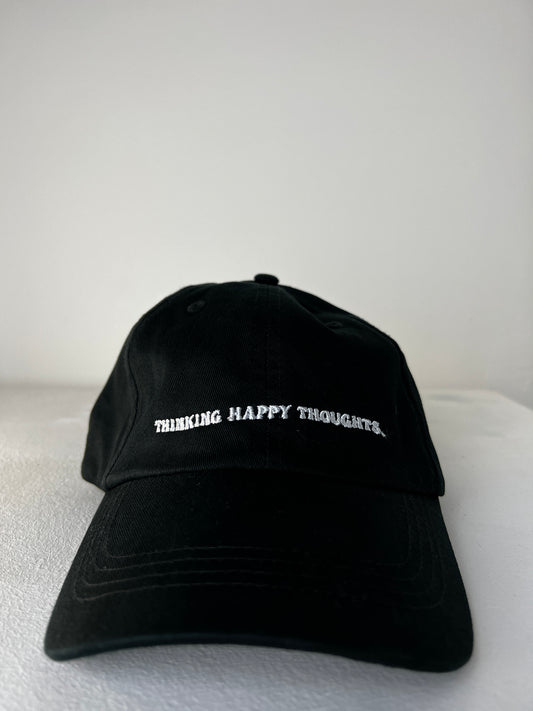 Thinking happy thoughts cap - Black